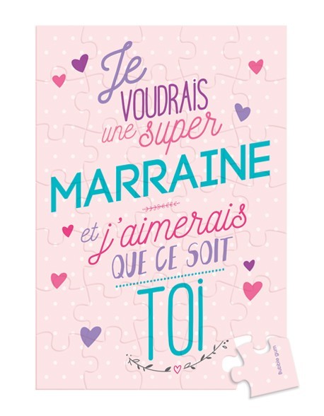 Puzzle A Message Surprise Marraine