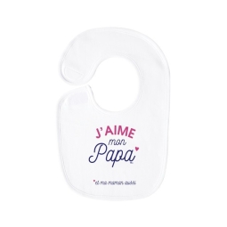 Bavoir Enfant Humoristique J Aime Mon Papa Bubble Gum