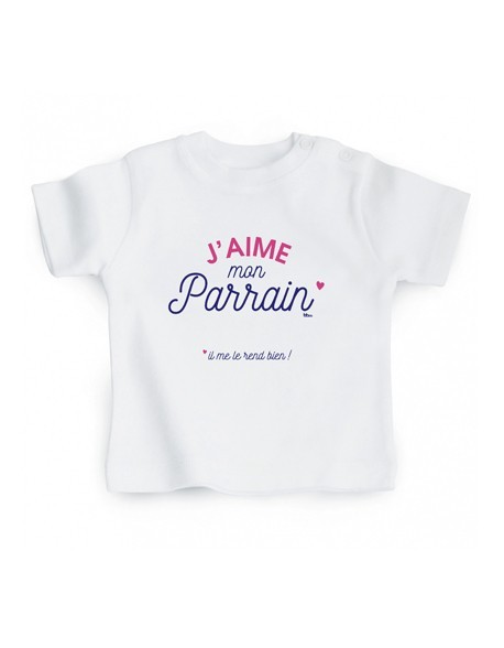T Shirt Bebe J Aime Mon Parrain Bubble Gum T Shirt Bebe J Aime Mon Parrain Bubble Gum