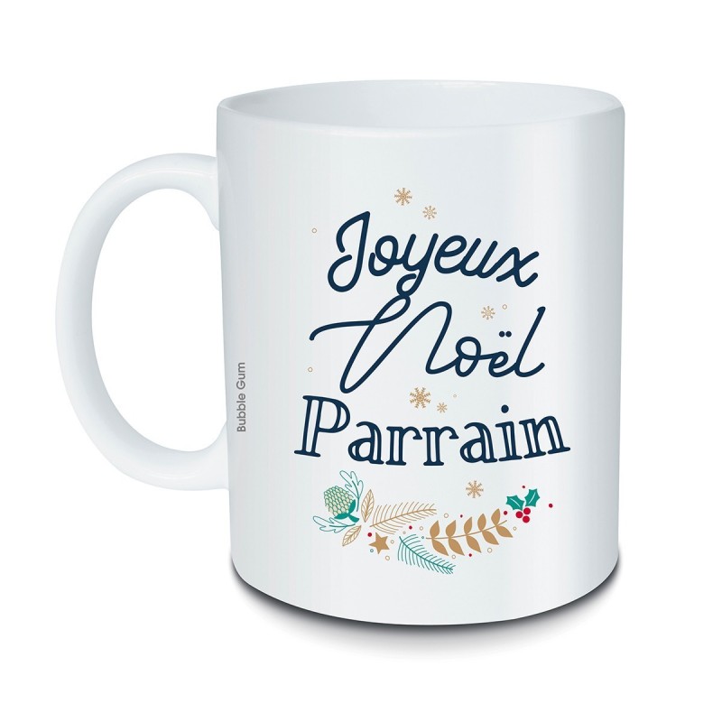 Mug Noel Joyeux Noel Parrain Houx