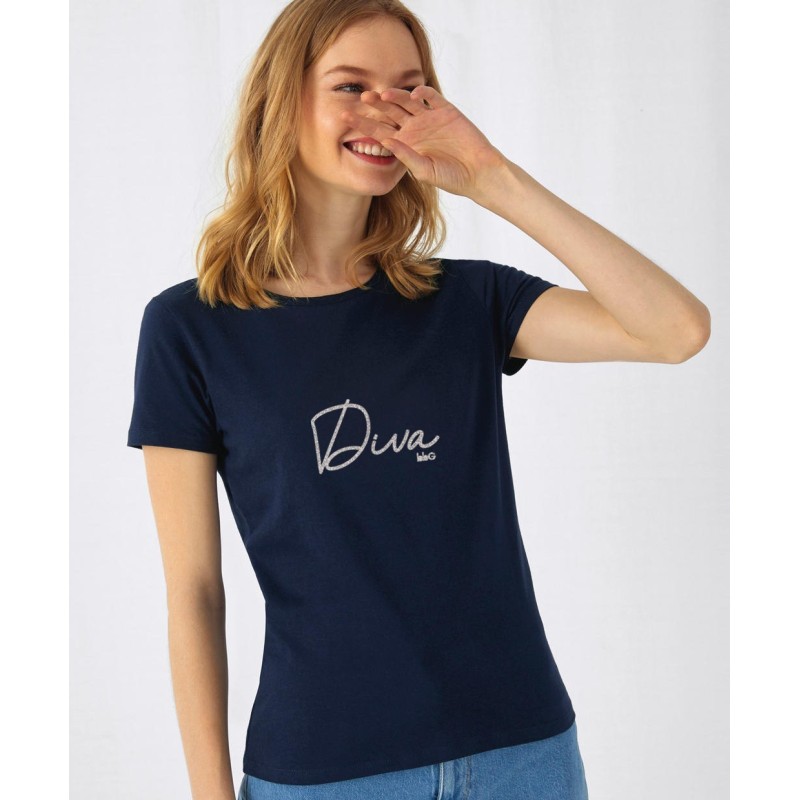 T-shirt femme paillettes Diva