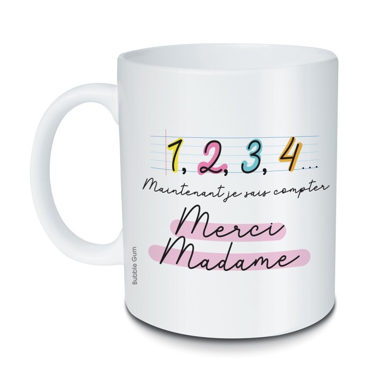 Mug 1,2,3,4… Merci madame