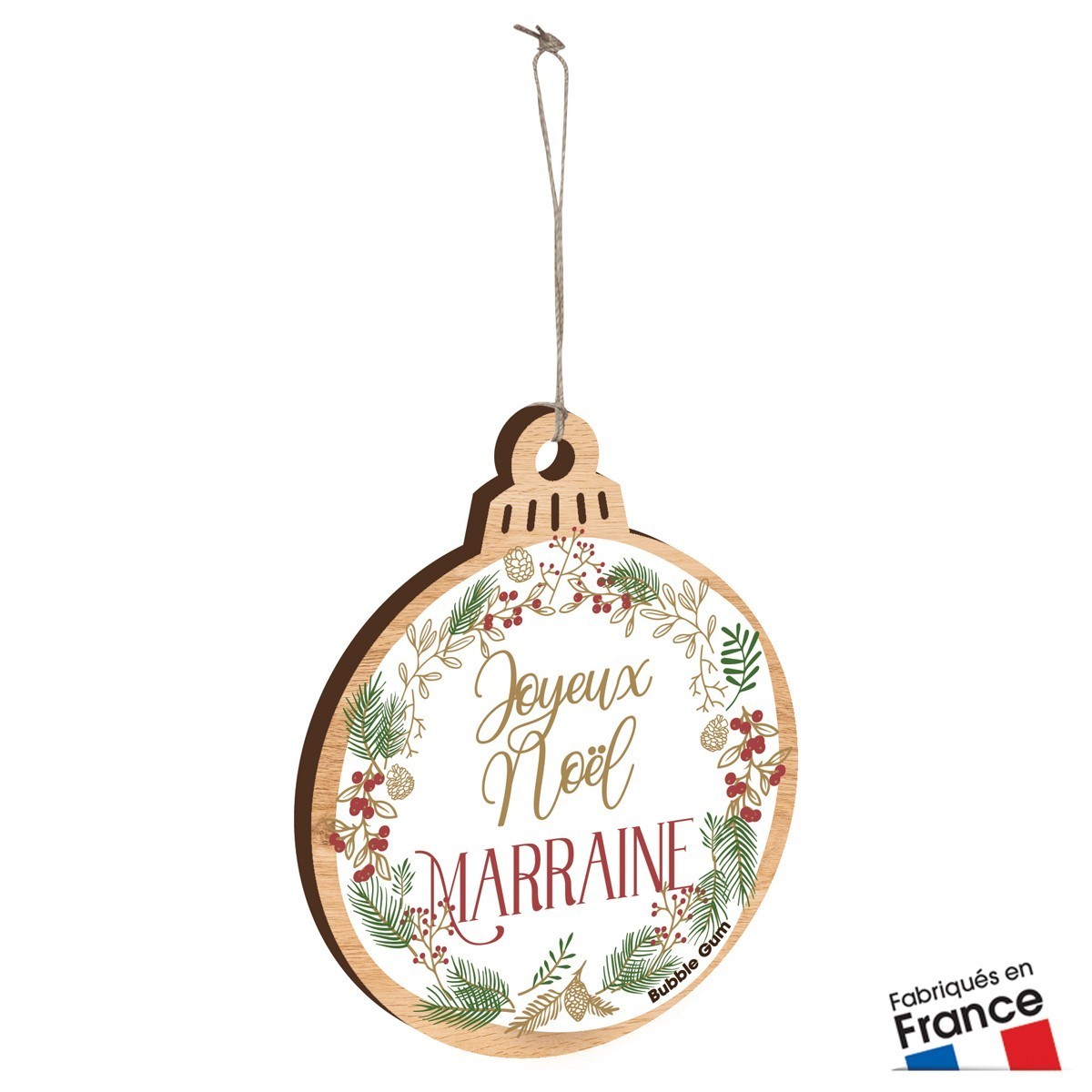 Decoration Noel Joyeux Noel Marraine Couronne
