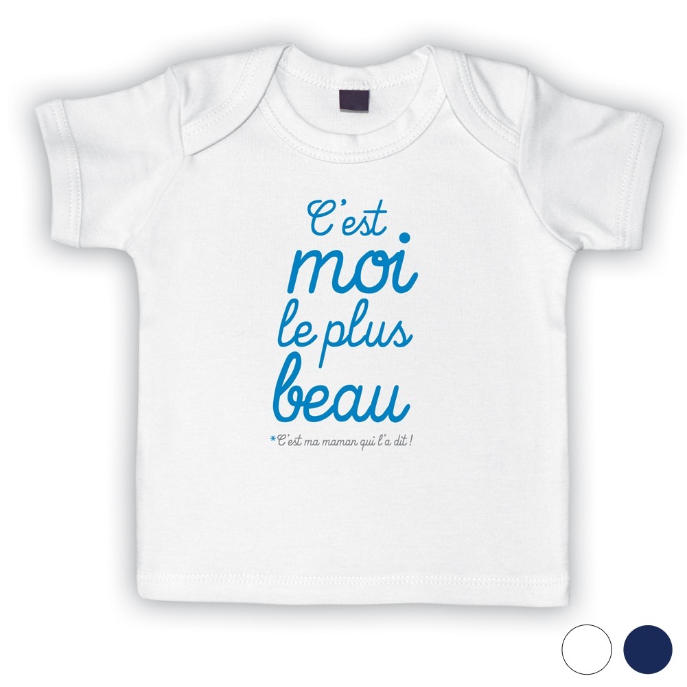 T Shirt Bebe C Est Moi Le Plus Beau Bubble Gum