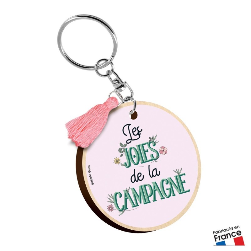 Porte clés imprimés - Les joies de la campagne