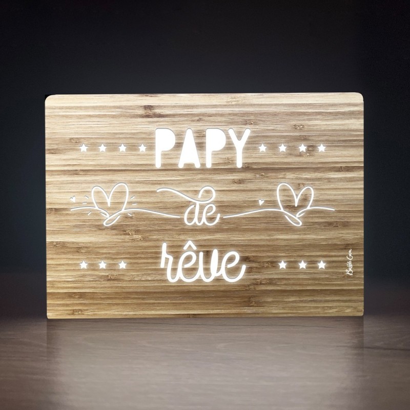 Little light box bois - Papy de rêve